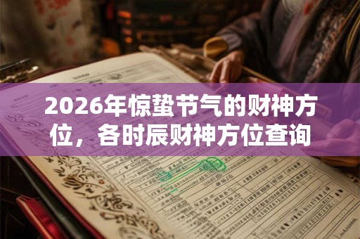 2026年惊蛰节气的财神方位，各时辰财神方位查询