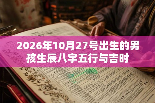 2026年10月27号出生的男孩生辰八字五行与吉时