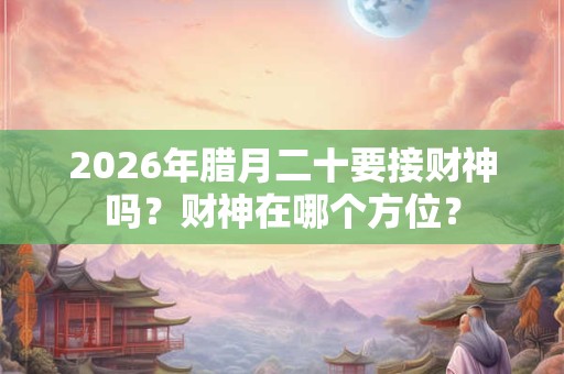 2026年腊月二十要接财神吗？财神在哪个方位？