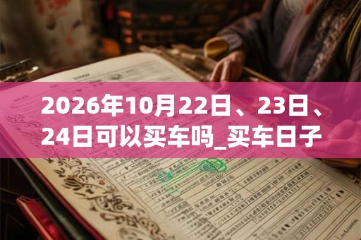 2026年10月22日、23日、24日可以买车吗_买车日子好吗