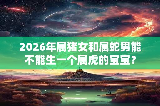 2026年属猪女和属蛇男能不能生一个属虎的宝宝？
