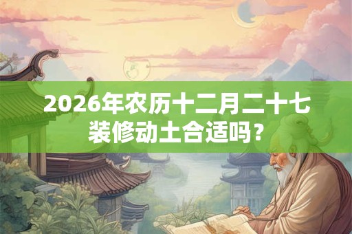 2026年农历十二月二十七装修动土合适吗? 2026年农历十二月二十七装修动土合适吗?