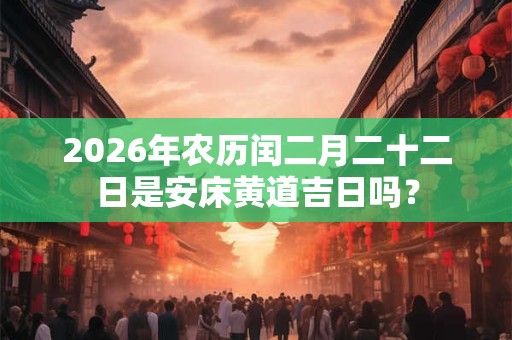 2026年农历闰二月二十二日是安床黄道吉日吗？