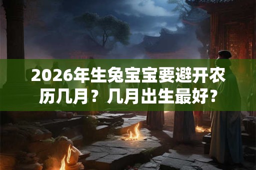 2026年生兔宝宝要避开农历几月？几月出生最好？