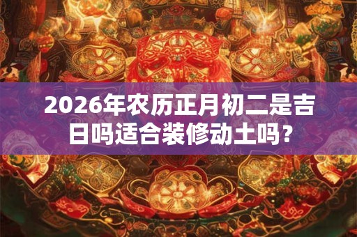 2026年农历正月初二是吉日吗适合装修动土吗? 2026年农历正月初二是吉日吗适合装修动土吗?