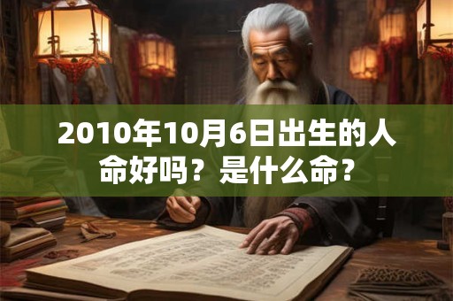 2010年10月6日出生的人命好吗？是什么命？