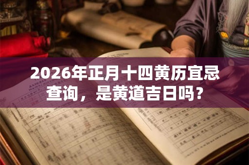 2026年正月十四黄历宜忌查询,是黄道吉日吗? 2026年正月十四黄历宜忌查询,是黄道吉日吗?