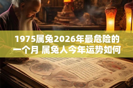 1975属兔2026年最危险的一个月 属兔人今年运势如何