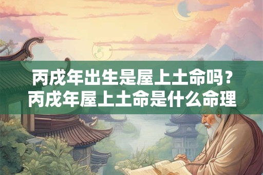 丙戌年出生是屋上土命吗？丙戌年屋上土命是什么命理？