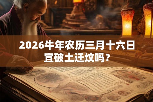 2026牛年农历三月十六日宜破土迁坟吗? 2026牛年农历三月十六日宜破土迁坟吗?