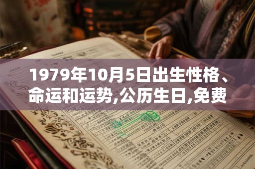 1979年10月5日出生性格、命运和运势,公历生日,免费算命