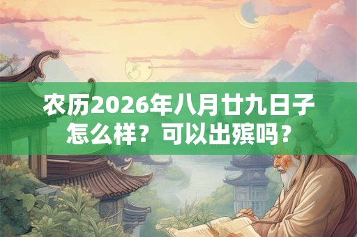 农历2026年八月廿九日子怎么样？可以出殡吗？