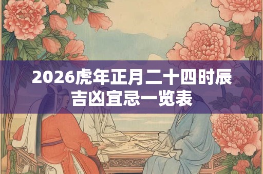 2026虎年正月二十四时辰吉凶宜忌一览表