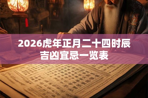 2026虎年正月二十四时辰吉凶宜忌一览表