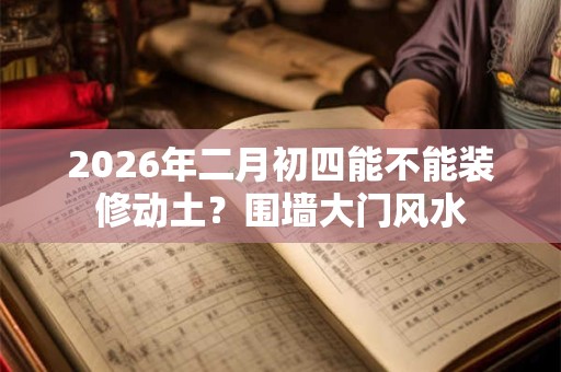 2026年二月初四能不能装修动土？围墙大门风水
