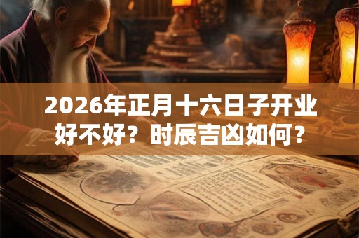 2026年正月十六日子开业好不好？时辰吉凶如何？