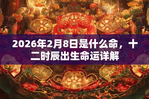 2026年2月8日是什么命，十二时辰出生命运详解