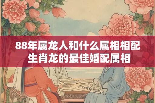 88年属龙人和什么属相相配 生肖龙的最佳婚配属相 88年属龙人和什么属相相配 生肖龙的最佳婚配属相