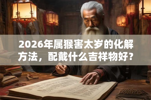 2026年属猴害太岁的化解方法，配戴什么吉祥物好？