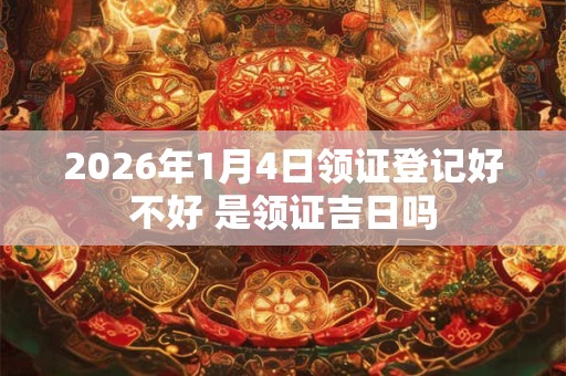2026年1月4日领证登记好不好 是领证吉日吗