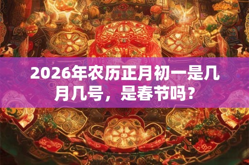2026年农历正月初一是几月几号，是春节吗？