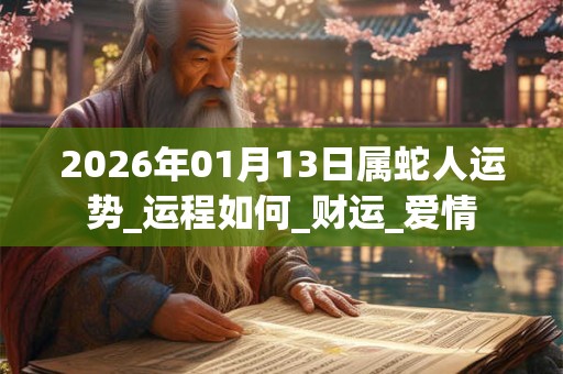 2026年01月13日属蛇人运势_运程如何_财运_爱情