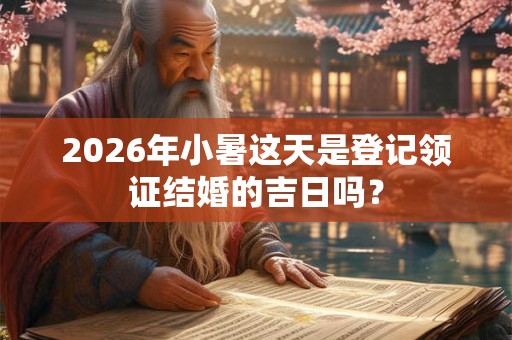2026年小暑这天是登记领证结婚的吉日吗？