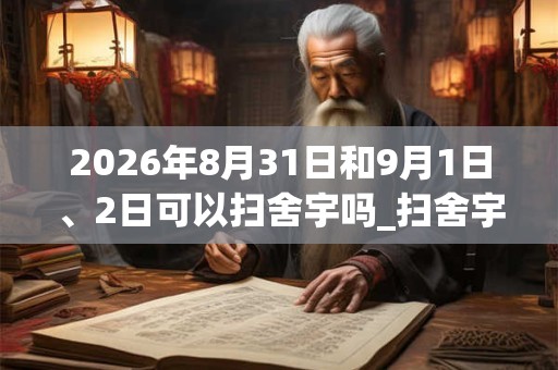 2026年8月31日和9月1日、2日可以扫舍宇吗_扫舍宇日子好吗