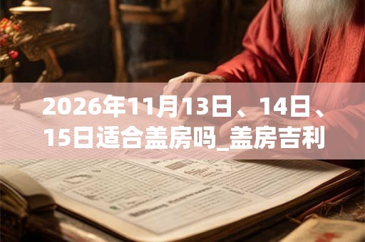2026年11月13日、14日、15日适合盖房吗_盖房吉利吗