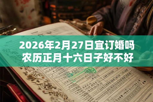 2026年2月27日宜订婚吗 农历正月十六日子好不好