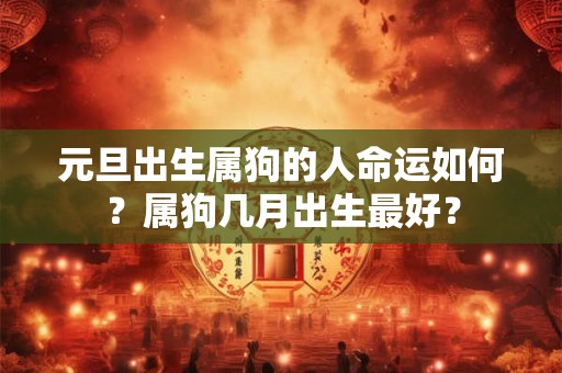元旦出生属狗的人命运如何?属狗几月出生最好? 元旦出生属狗的人命运如何?属狗几月出生最好?
