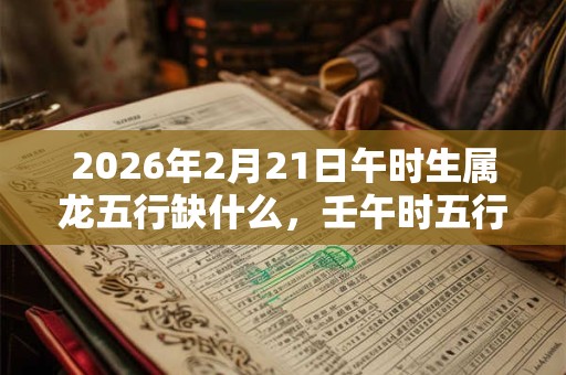 2026年2月21日午时生属龙五行缺什么，壬午时五行缺什么