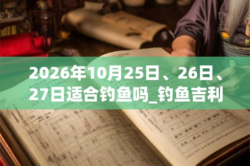 2026年10月25日、26日、27日适合钓鱼吗_钓鱼吉利吗 2026年10月25日、26日、27日适合钓鱼吗_钓鱼吉利吗