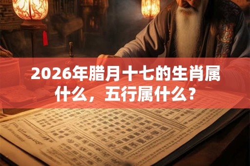 2026年腊月十七的生肖属什么,五行属什么? 2026年腊月十七的生肖属什么,五行属什么?