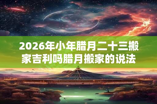 2026年小年腊月二十三搬家吉利吗腊月搬家的说法