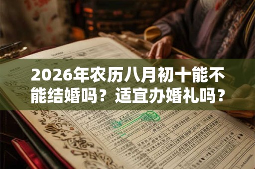 2026年农历八月初十能不能结婚吗？适宜办婚礼吗？