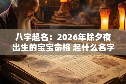 八字起名：2026年除夕夜出生的宝宝命格 起什么名字好