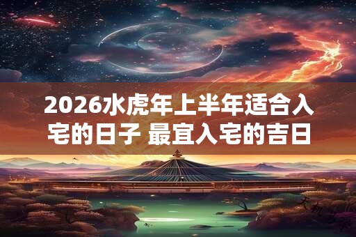 2026水虎年上半年适合入宅的日子 最宜入宅的吉日