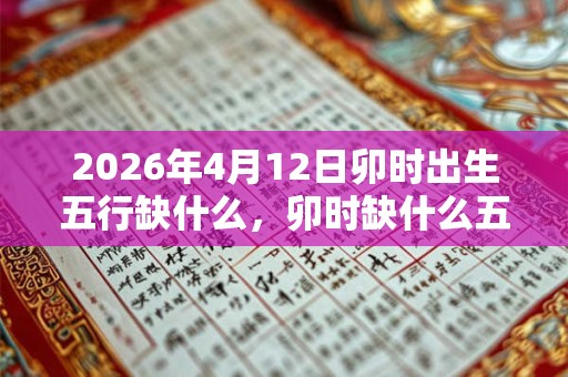 2026年4月12日卯时出生五行缺什么，卯时缺什么五行