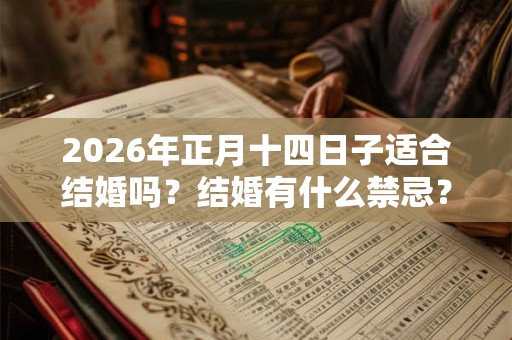 2026年正月十四日子适合结婚吗？结婚有什么禁忌？