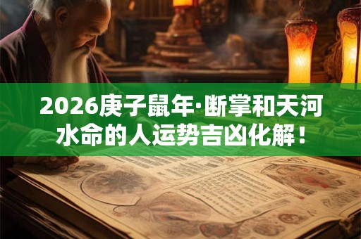 2026庚子鼠年·断掌和天河水命的人运势吉凶化解! 2026庚子鼠年·断掌和天河水命的人运势吉凶化解!