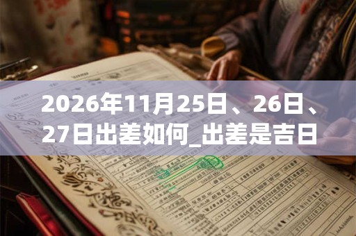 2026年11月25日、26日、27日出差如何_出差是吉日吗