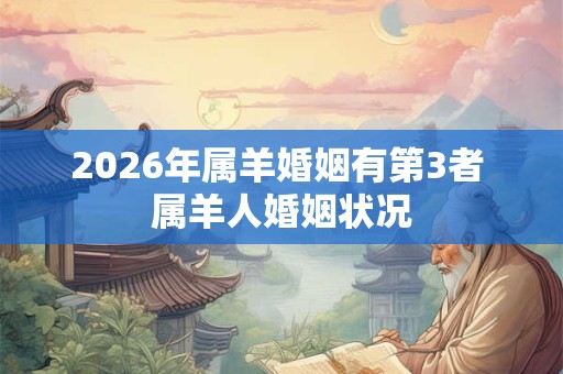 2026年属羊婚姻有第3者 属羊人婚姻状况
