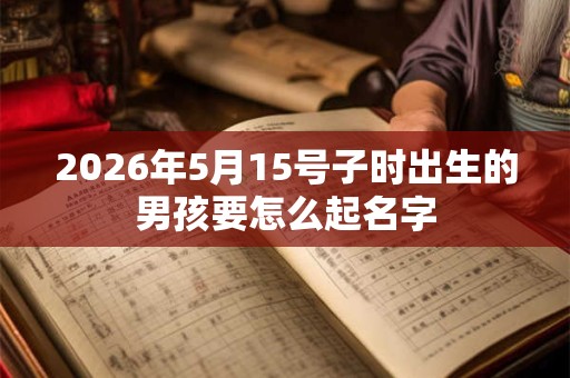 2026年5月15号子时出生的男孩要怎么起名字