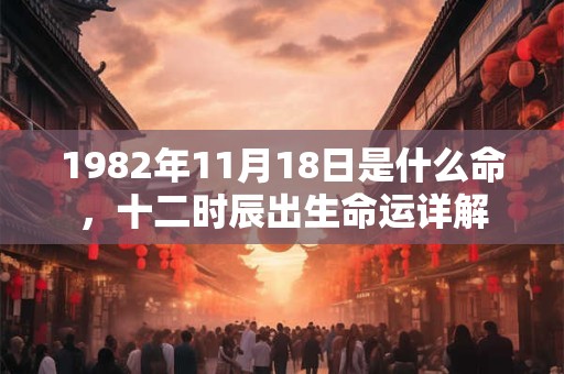 1982年11月18日是什么命,十二时辰出生命运详解 1982年11月18日是什么命,十二时辰出生命运详解