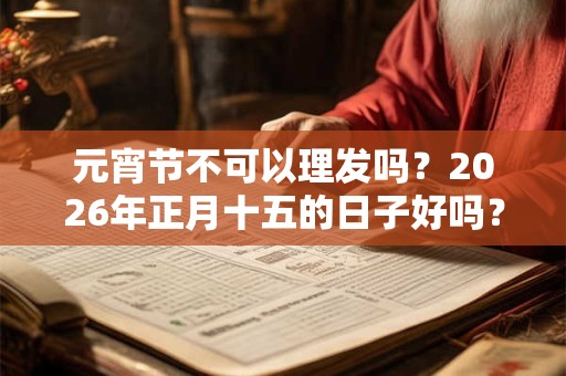 元宵节不可以理发吗？2026年正月十五的日子好吗？