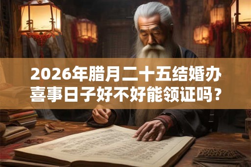 2026年腊月二十五结婚办喜事日子好不好能领证吗？