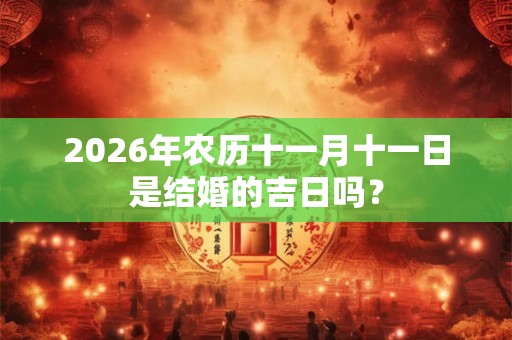 2026年农历十一月十一日是结婚的吉日吗？