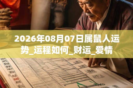 2026年08月07日属鼠人运势_运程如何_财运_爱情 2026年08月07日属鼠人运势_运程如何_财运_爱情