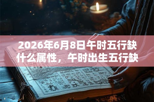 2026年6月8日午时五行缺什么属性，午时出生五行缺什么